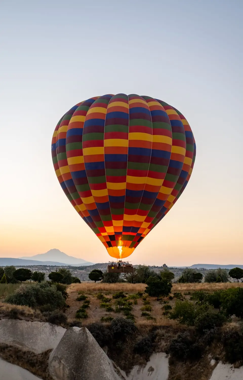 Hot air balloon over Morocco